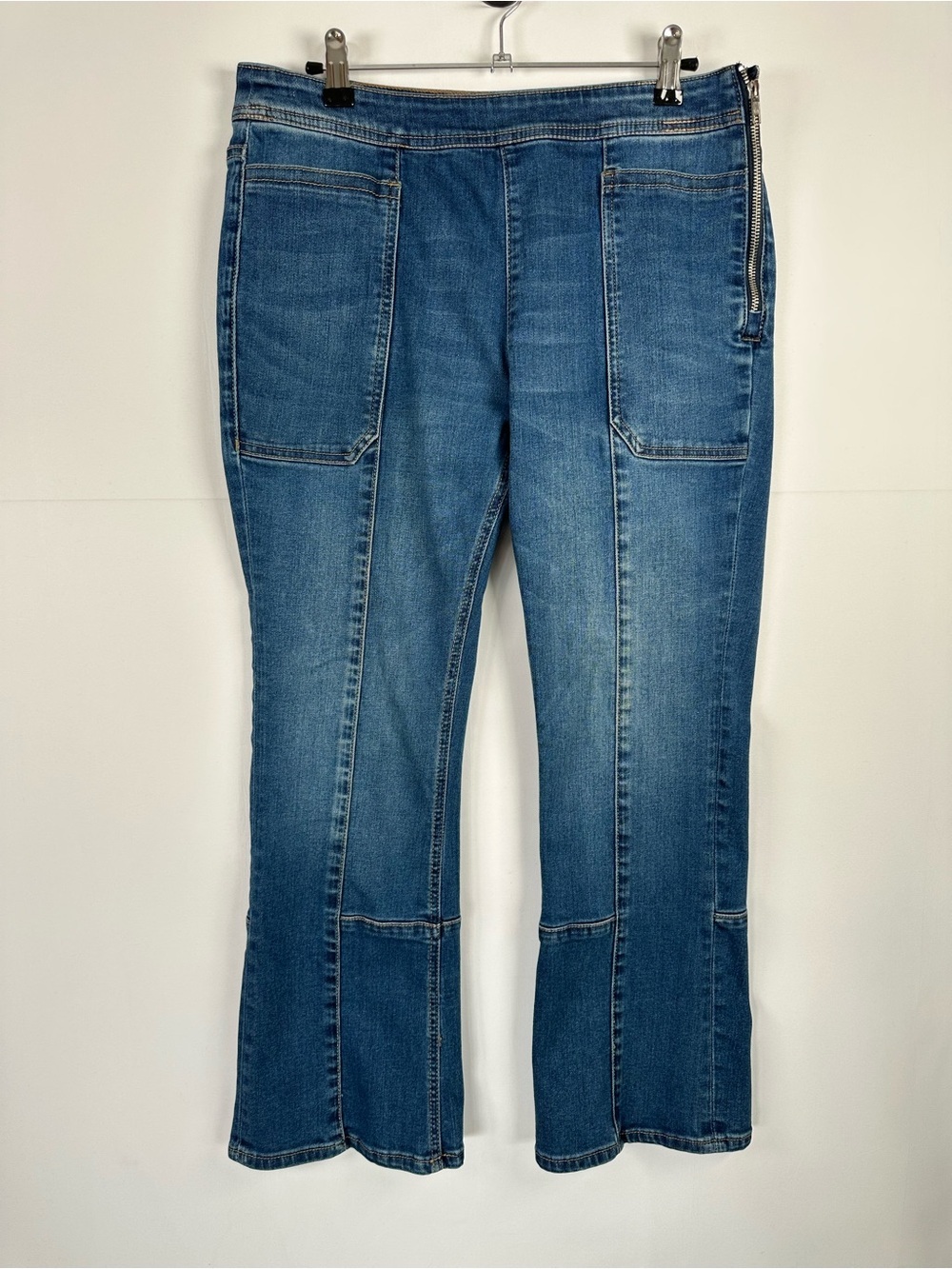 Pilcro Anthropologie Utility Jeans Cropped Blue 30 Minimalist Casual